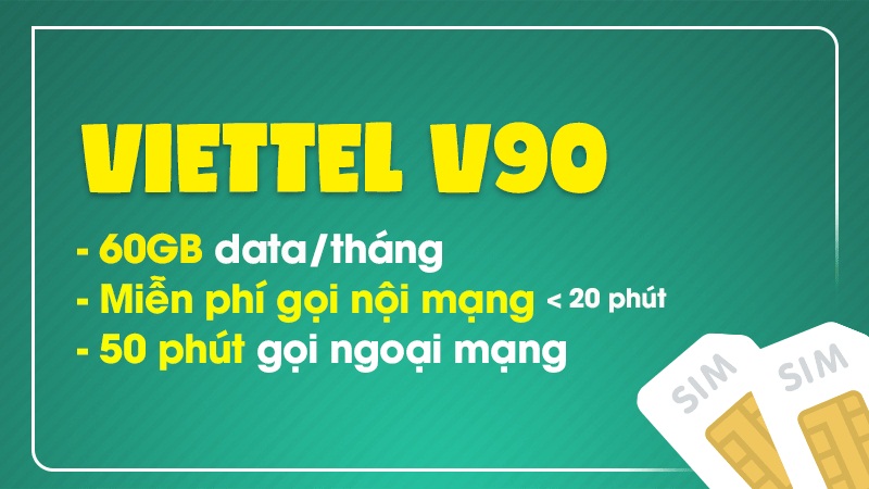Gói V90 là gói cước ưu đãi Data của nhà mạng Viettel